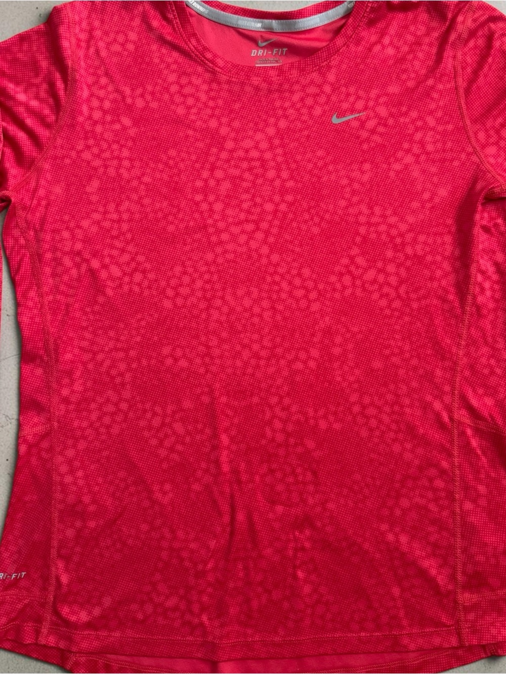 Nike red Dri-FIT long Sleeve Performance Tee